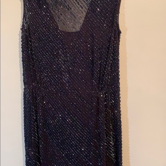 Max Mara navy beaded gown - Picture 4 of 10
